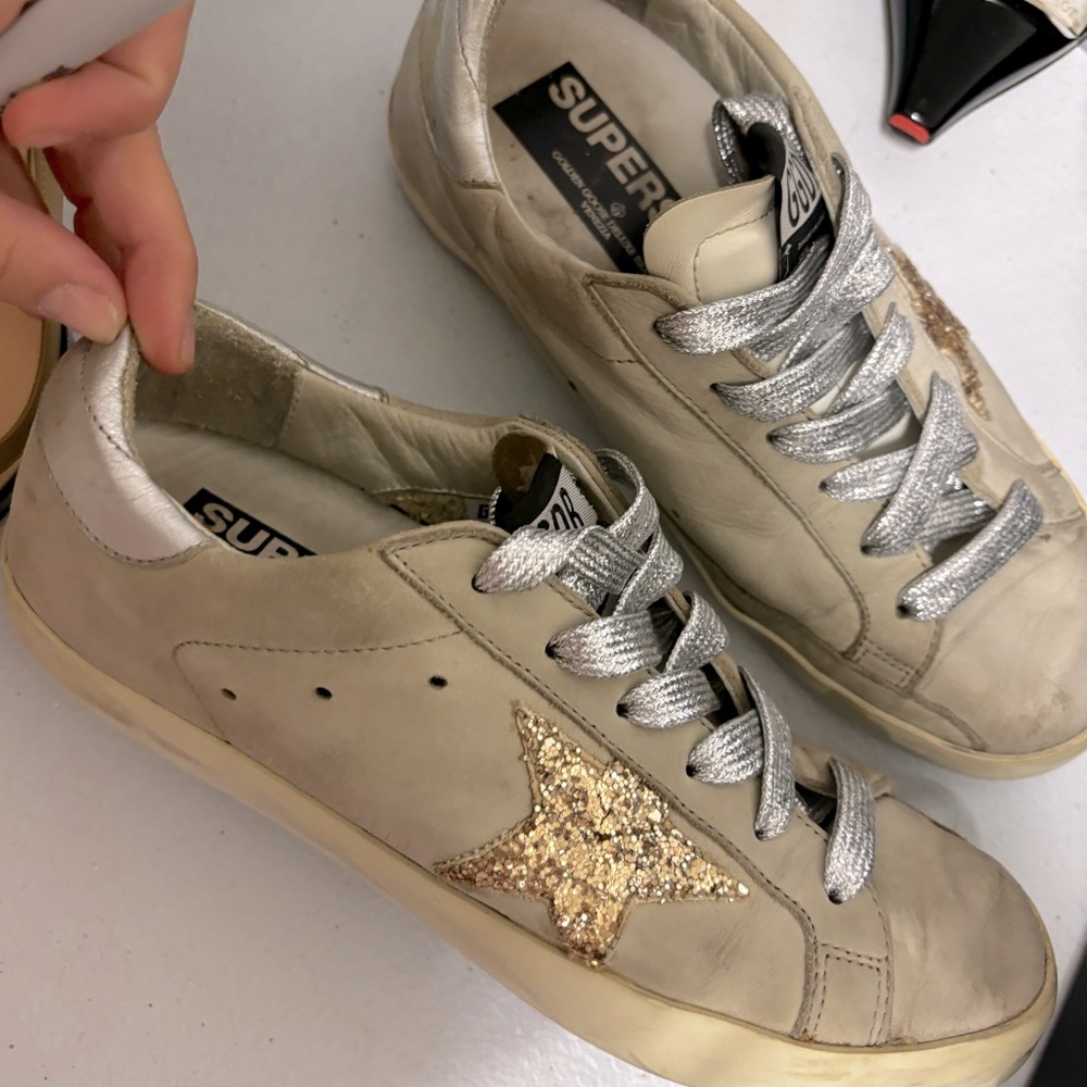 Authentic Glitter Golden Goose sneakers. Size 37